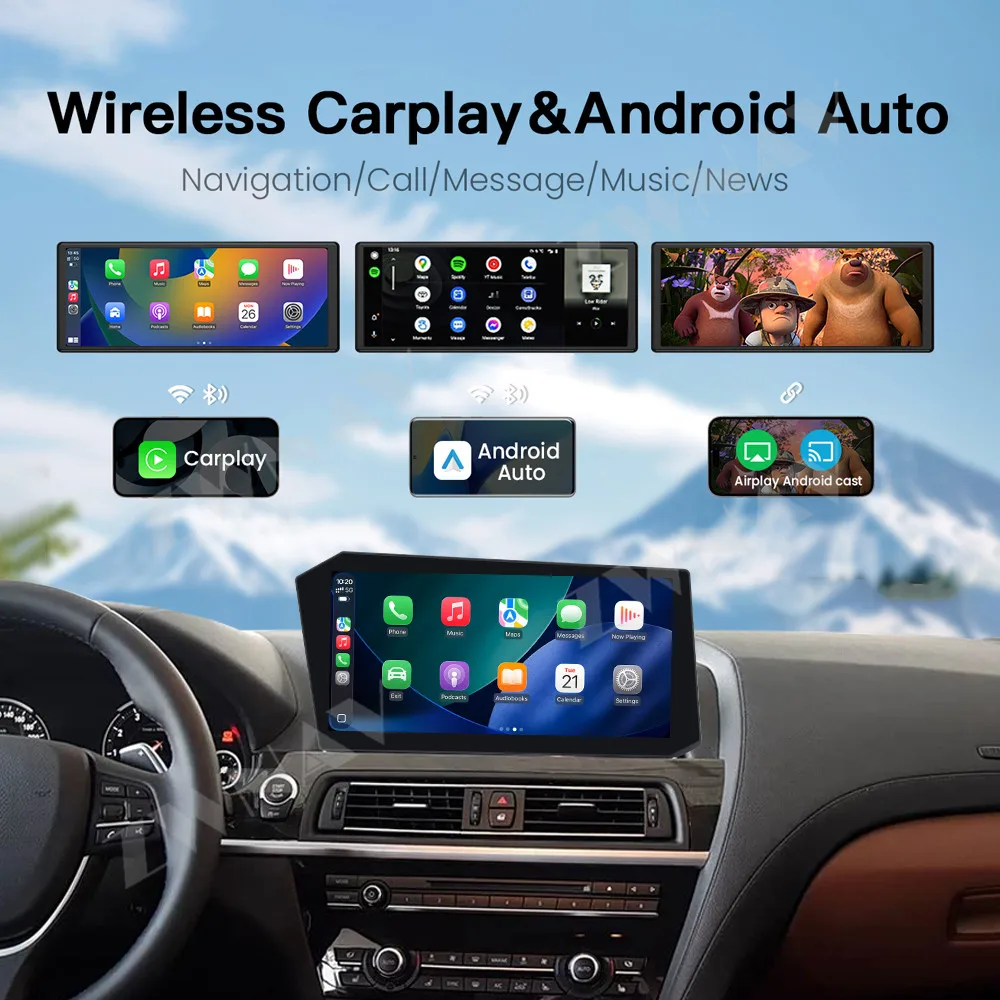 2025 New 12.9 Inch Android 14 For BMW 6 Series 2011-2018 Car GPS Navigation CarPlay New Generation X-Screen Screen Head Unit