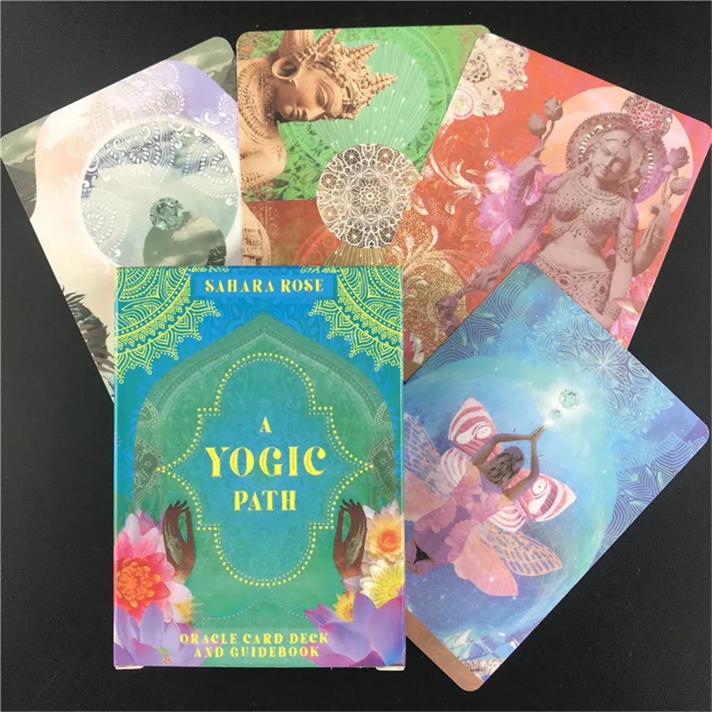 

A Yogic Path Oracle Deck Cards Guidebook English Board Games Card Family Party Entertainment Tarot Cards Oracle