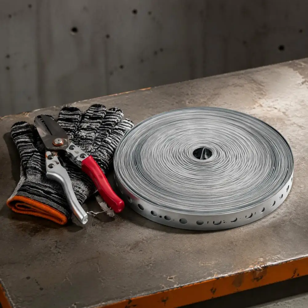 Carbon Steel Mounting Strip Galvanized Metal Pipe Strap with Predrilled Holes 24-gauge Carbon Steel Hanging Support for Pipes
