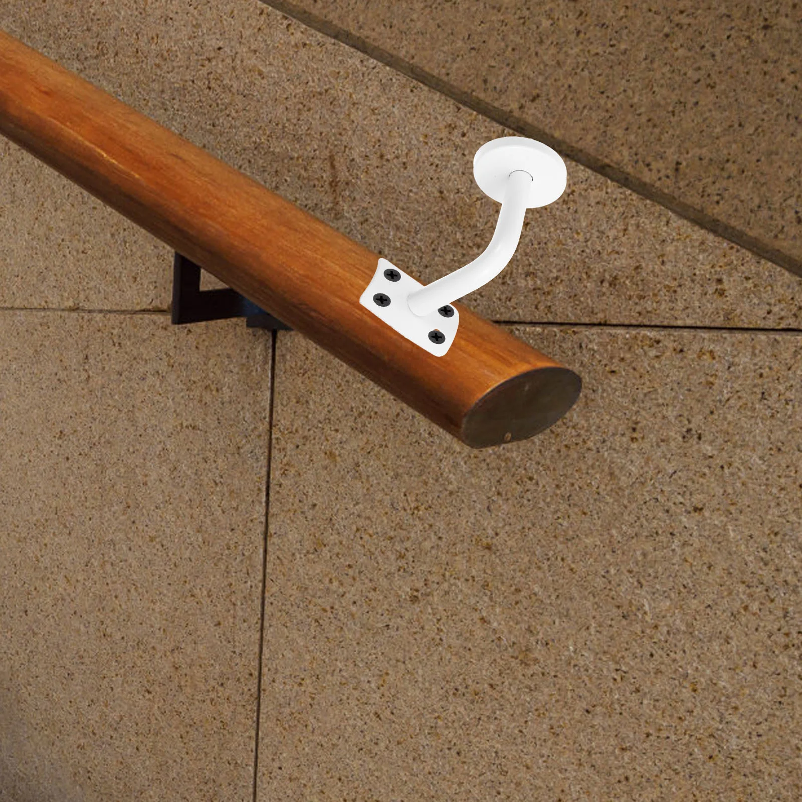 HeavyDuty WallMounted HandrailBrackets StainlessSteel White201 AdjustableAngle Straight Construction Bracket