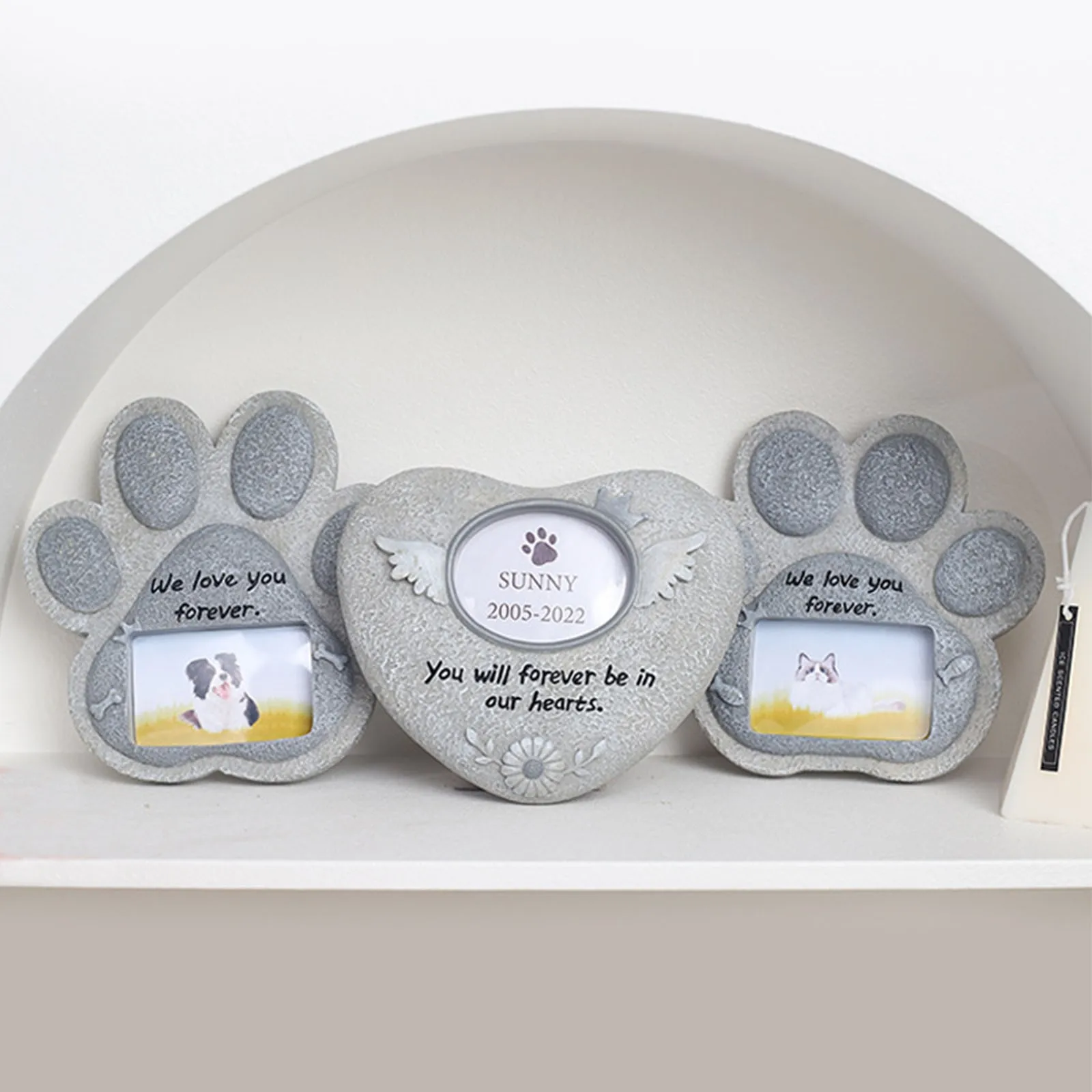 Personalized Pet Memorial Stone Dogs Name of Death Personalized Pet Loss Gifts Dog cat Grave Marker Plaque Tombstone Custom