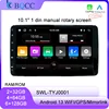 Bqcc-Android 13カープレーヤー,10.1インチ手動ロータリースクリーン,クアッドコアプロセッサ,wifi,GPS,ミラーリンク,FM,ワイヤレス,carplay,BT, RDS, 1 DIN 1