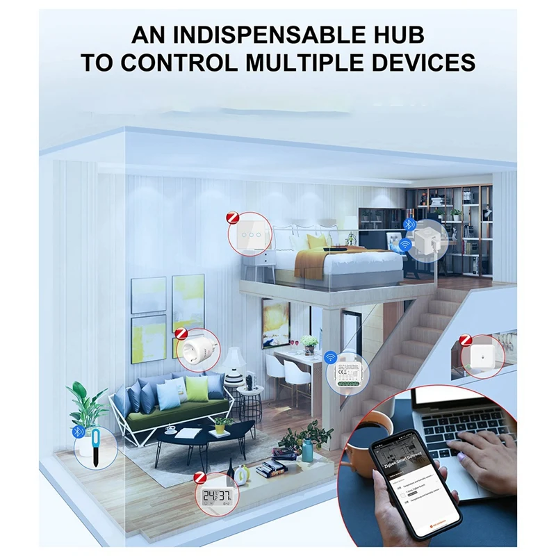 M07K-NEW Tuya Zigbee Gateway Hub Plug-In Type Zigbee/Bluetooth Multi-Mode Gateway Bridge For Smart Home Automation