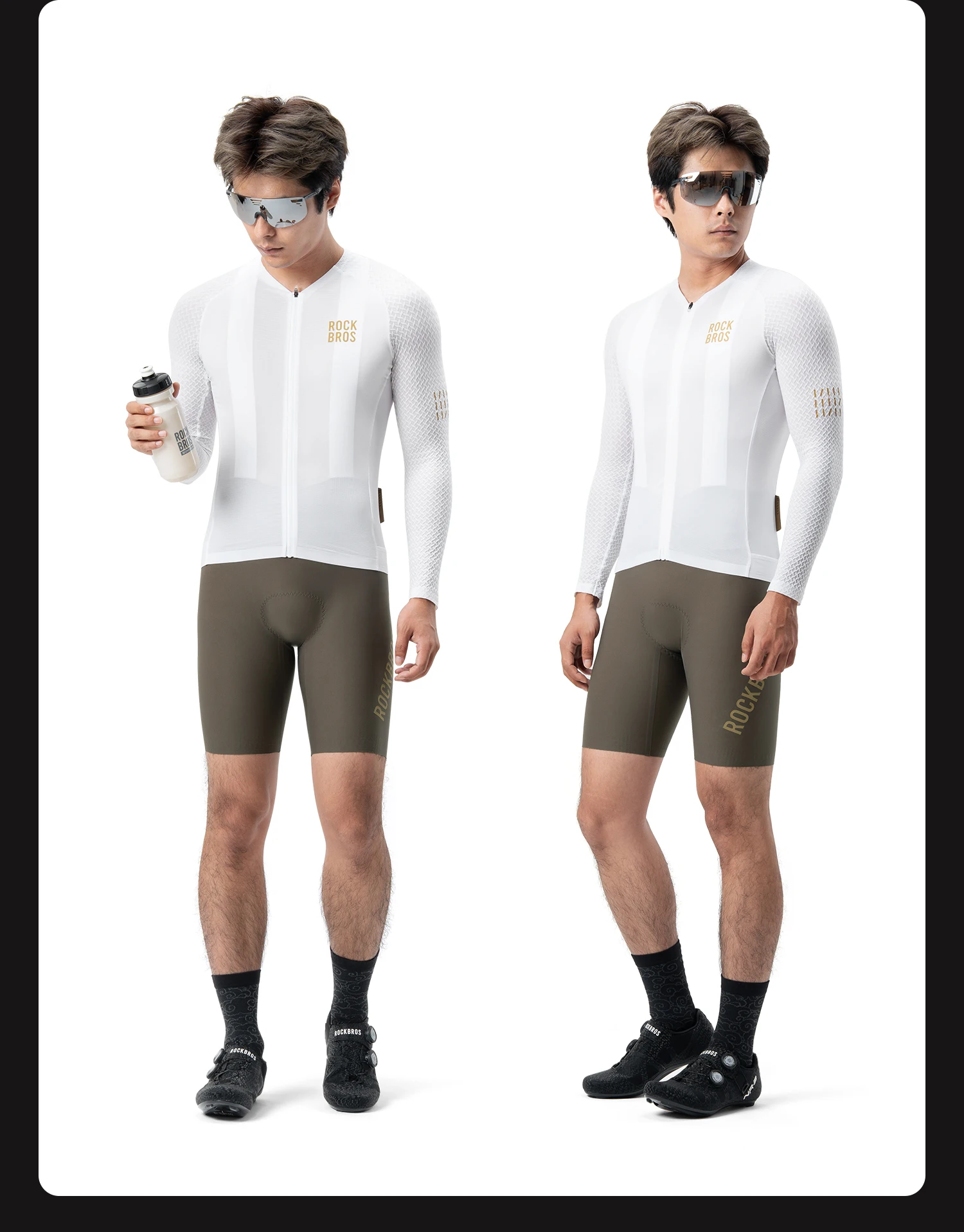 ROCKBROS Herren Langarm-Radtrikot Atmungsaktives Schnelltrocknendes Fahrrad-Oberteil Feuchtigkeitsableitende Frühling-Sommer-Fahrradbekleidung – Detail 10