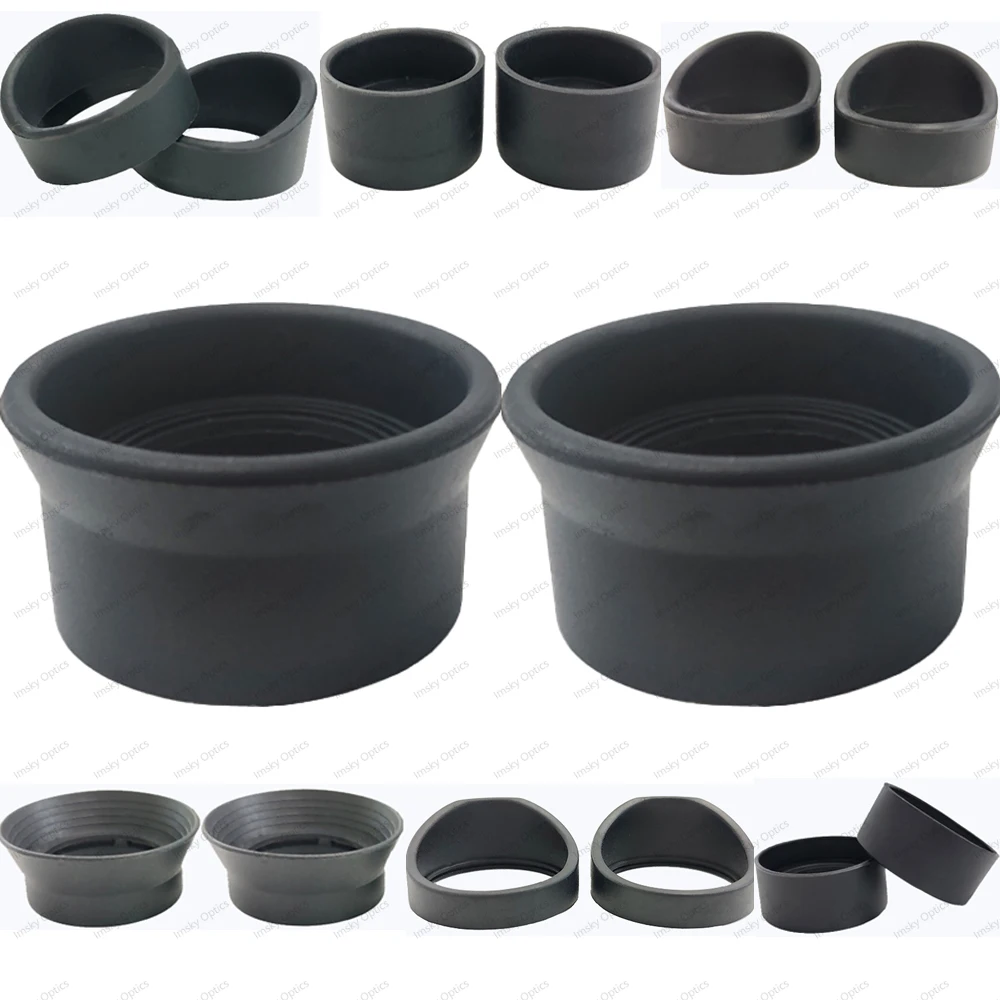 2pcs Inner 28-36mm Rubber Ring Horn Eyecups Eyepiece Cover Guards Environmentally For Microscopes Telescope Anti-sway Eyeshield