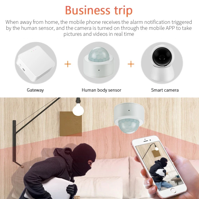 Tuya Zigbee Human Motion Sensor Smart Home PIR Motion Sensor Detector Security Smart Life Works With Alexa Google Home gateway