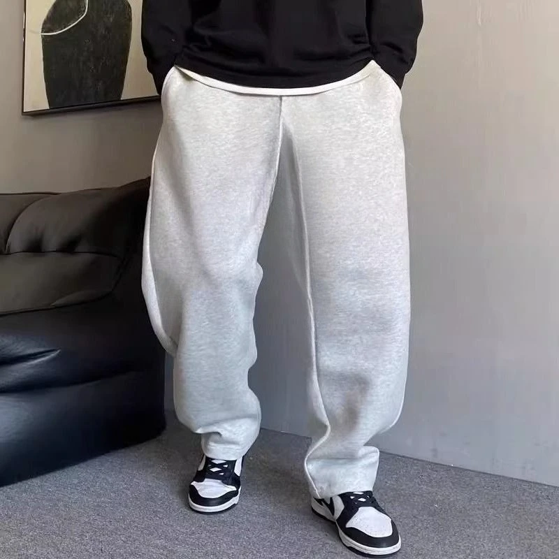 

New American Deconstructed Design Wide-leg Curved Pants for Men and Women, Loose, Casual and Sporty Trendy Pants