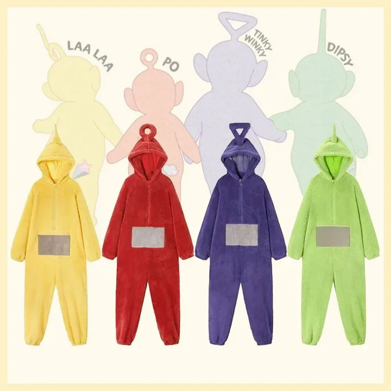 Fashion Cosplay Costumes Dipsy Laa Po Cos Onesies Sleepwear Jumpsuit Christmas Gift Tinky Winky Pajamas