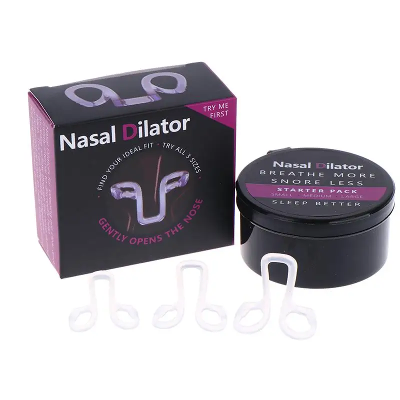 

3 Sizes TPE Anti Snoring Nose Clip Elastic Nasal Dilator For Better Sleep Improved Airflow Travel Home Use Comfort