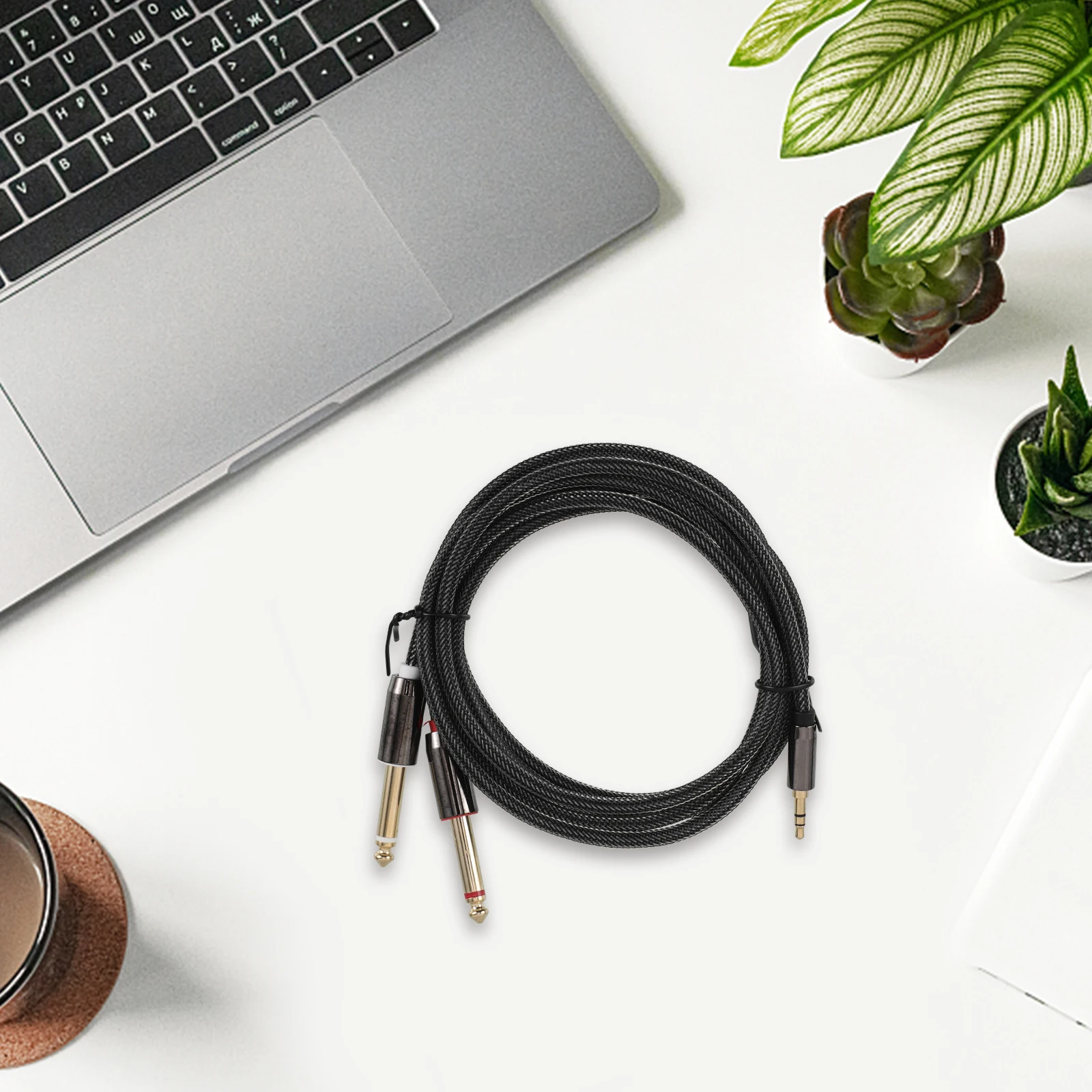 Kabel audio 8M, wytrzymały, do mikrofonu, gitary, na scenę, podwójny kabel stereo, rozdzielacz, przewód do słuchawek, przedłużacz do głośników