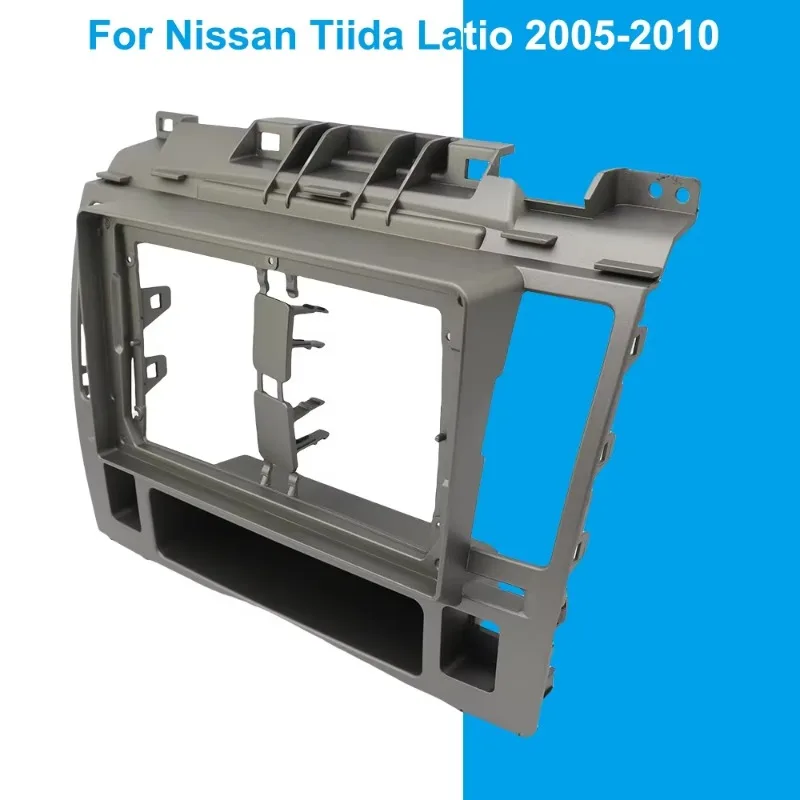 For Nissan Tiida Latio 2005-2010 9 Inch Car Radio Fascia Frame Center Console Panel Stereo Screen Mount Dash Trim Kit