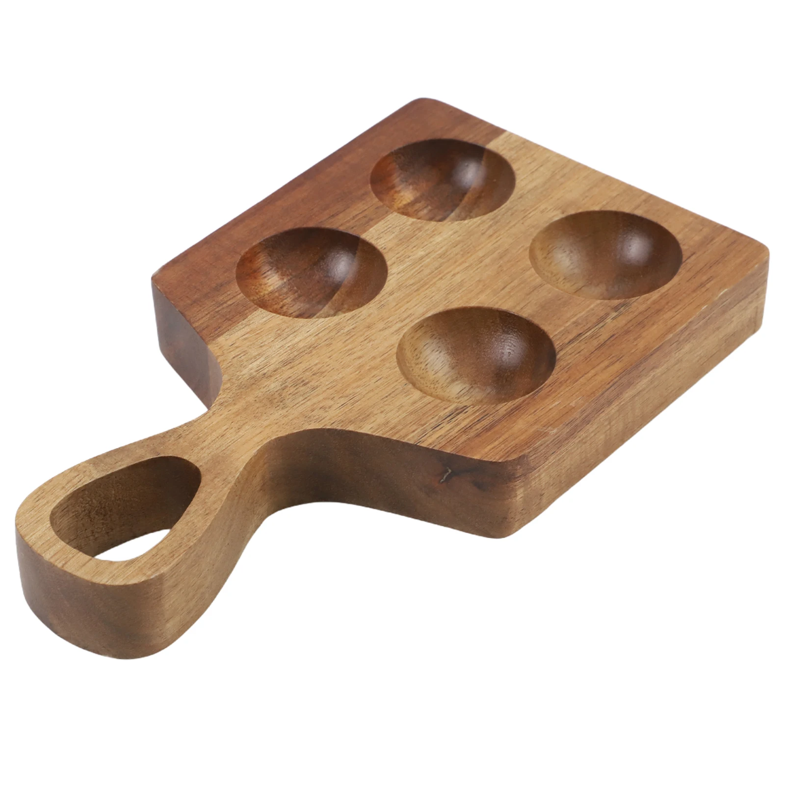 Wooden Egg Storage Egg Holder For Kitchen Breakfast Cookware Compact Dimensions Integrated Handle For Egg Organization