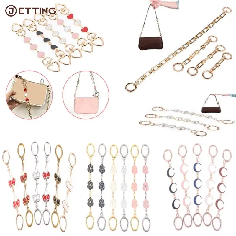 Heart Shaped Bag Chain Strap Extender Bag Hanging Chain Decorative Chain Girls Bag Accessories Handbag Chain Shoulder Bag Chain