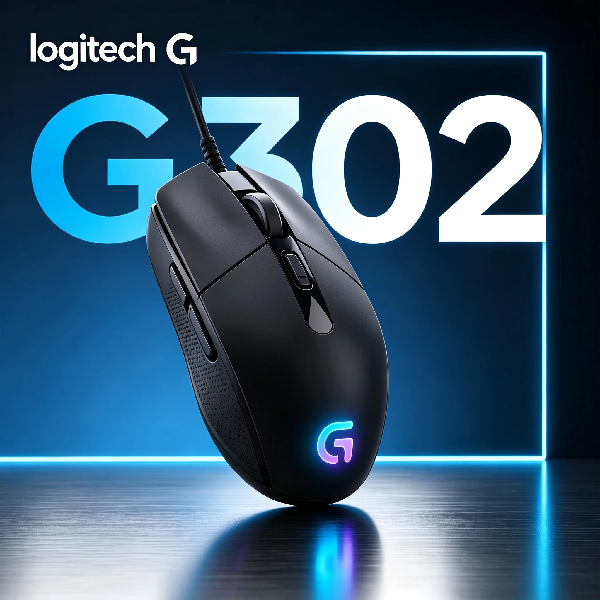 Logitech G302 Daedalus Prime Wired Gaming Mouse Responsive Click RGB Mice For Desktop Laptop