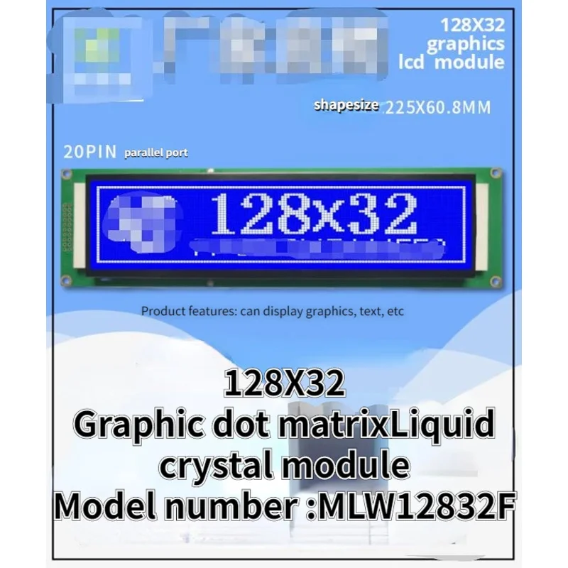 128x32 Большой матричный модуль 12832 Графический ЖК-экран MLW12832F