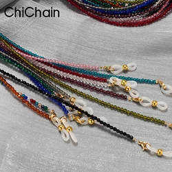 Handmade Crystal Beaded Eyeglass Chain Necklace for Women- Acrylic Beaded Sunglass Chain Eyewear Lanyard Around on The Neck