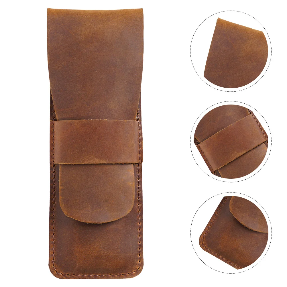 

Retro Pencil Bag Pen Holder Case Smooth Cover Storage Pouch for Students Artists Portable Organizer Pen Case