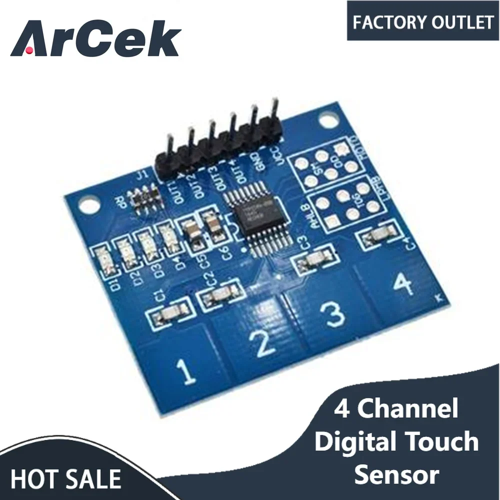 NEW 4 Channel Digital Touch Sensor Capacitive Switch Module Button For  TTP224