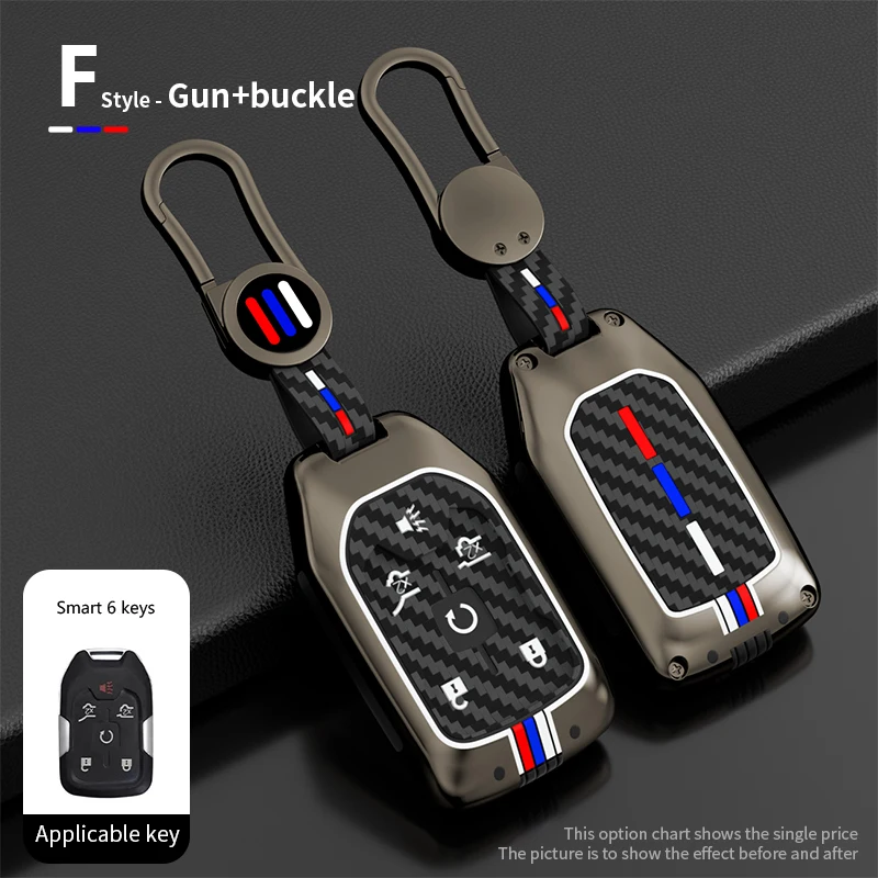 Car Key Cover Shell Keychain for Chevrolet Tahoe Silverado Suburban GMC Sierra Acadia Terrain YUKON XL Car Smart Remote Key Case