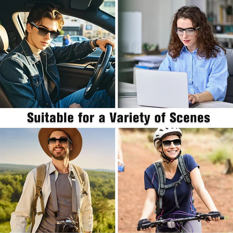 

Bluetooth умные очки-гарнитура для M9 Pro Intelligence, деловые солнцезащитные очки, меняющие цвет, защита от ультрафиолета, HD-вызовы, дорожные очки