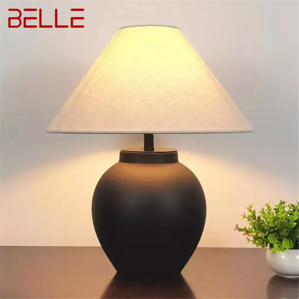 

BELLE Contemporary CeramicTable Lamp Creativity Living Room Bedroom Study Hotel Homestay engineering Desk Light