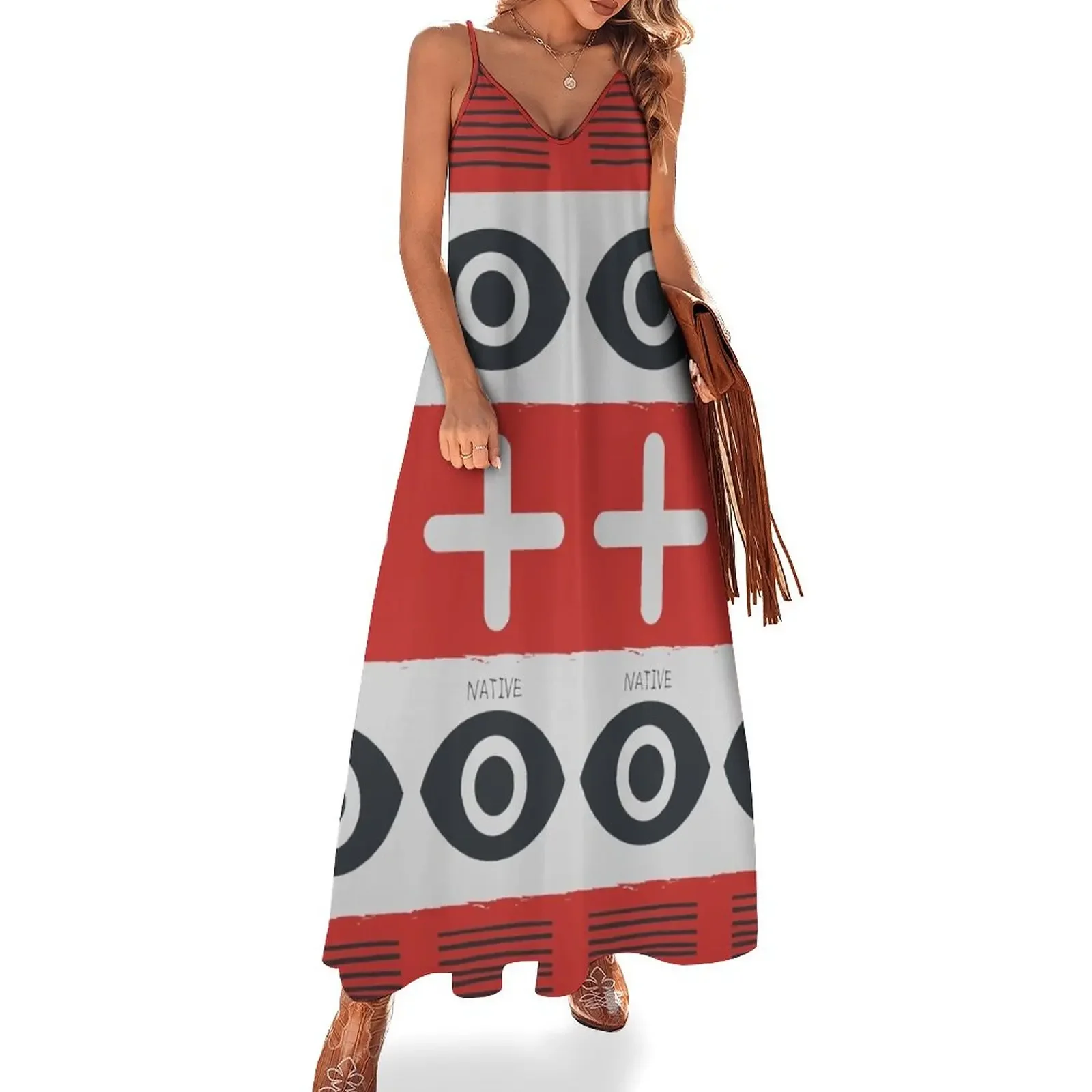 

Pop Art Trendy Sleeveless Dress women long dresses elegant guest wedding dress