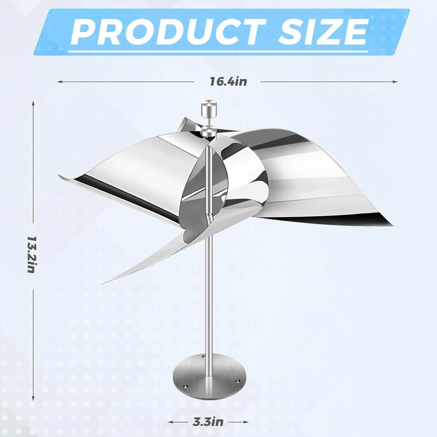 2 Pieces Reflective Windmill Bird Deterrent, Rotary Bird Deterrent, Bird Deterrent