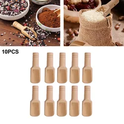 10pcs Wooden Small Little Mini Scoop Salt Sugar Coffee Spoon Teaspoon Small Salt Shovel Milk Powder Scoops Kitchen Cooking Tool