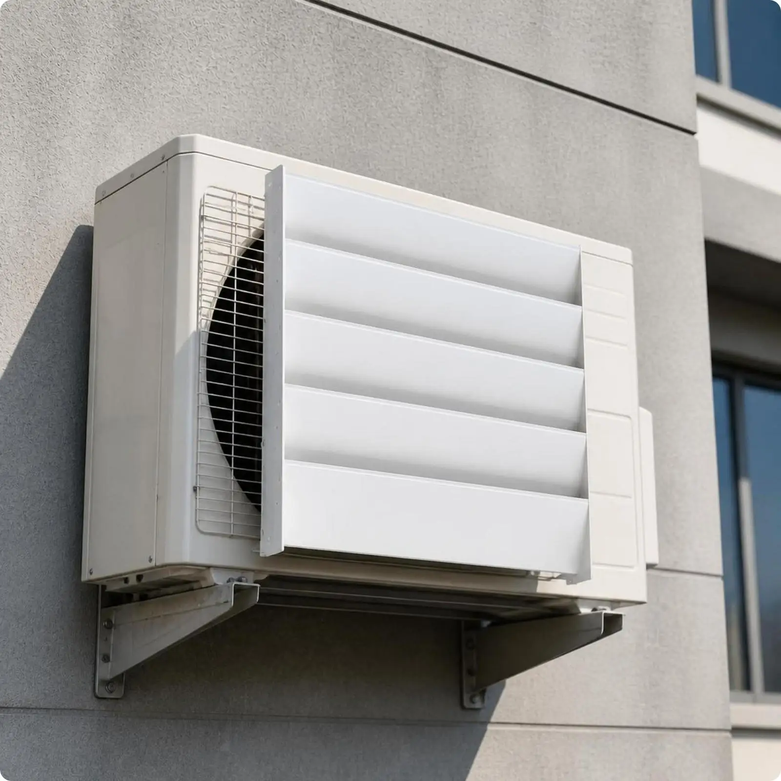 Air Conditioner Condenser Wind Deflector for Patio Exhaust Control with Pre-drilled Galvanized Frame