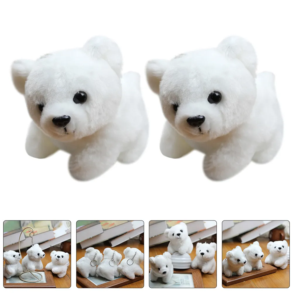

2Pcs Adorable Stuffed Animal Keychain Pendant Cute Bear Charm for Keys Bags Backpacks Car Handbag Purse Decorative Hanging