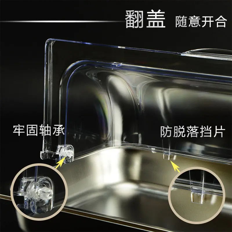Multilayer stainless steel food display rack cooked food marinade cold dish display plate cafeteria tableware tasting plate