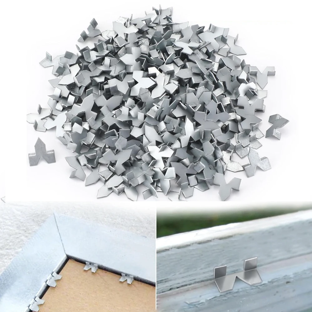 100pcs Glazier Points, Glazing Push Points for Picture Framing, Zinc-Finished Picture Framing Supplies, for Glass Installation