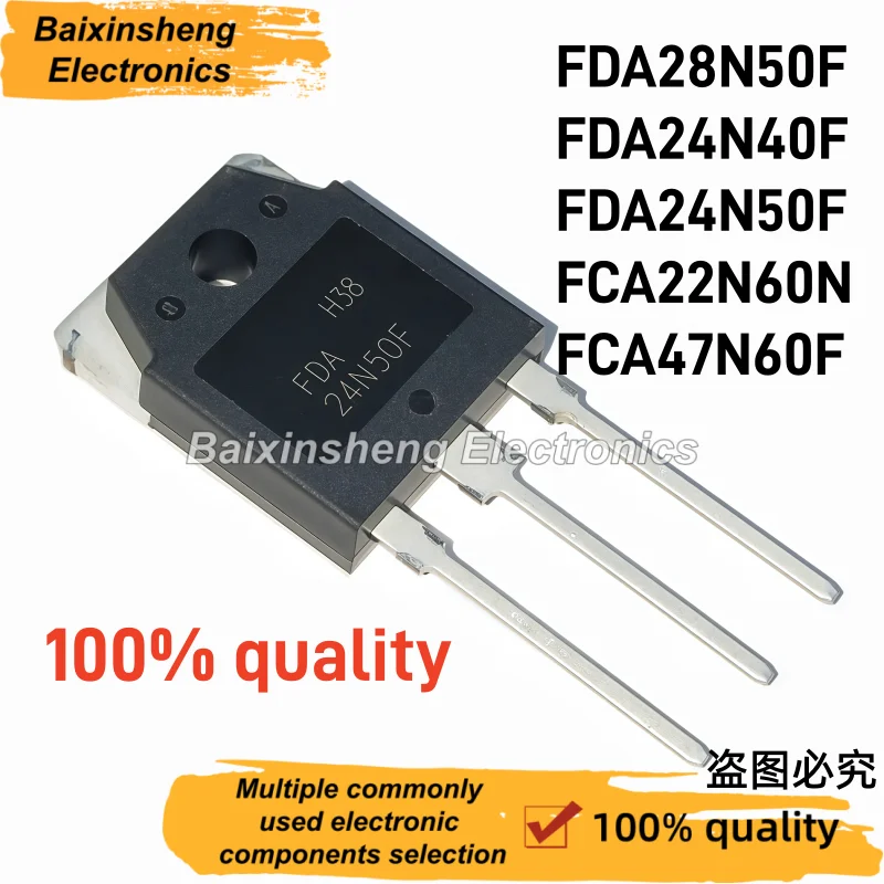 10PCS NEW Inverted Welding Field Effect Tube FDA28N50F FDA24N40F FDA24N50F FCA22N60N FCA47N60F TO-3P
