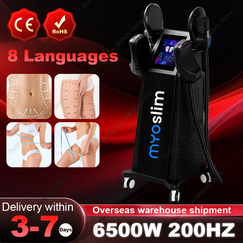 

Myoslim Sculpt Machine 15Tes 6500w 200HZ EMS RF Fat для похудения, сжигания мышц, стимуляция тела, электромагнитная терапия