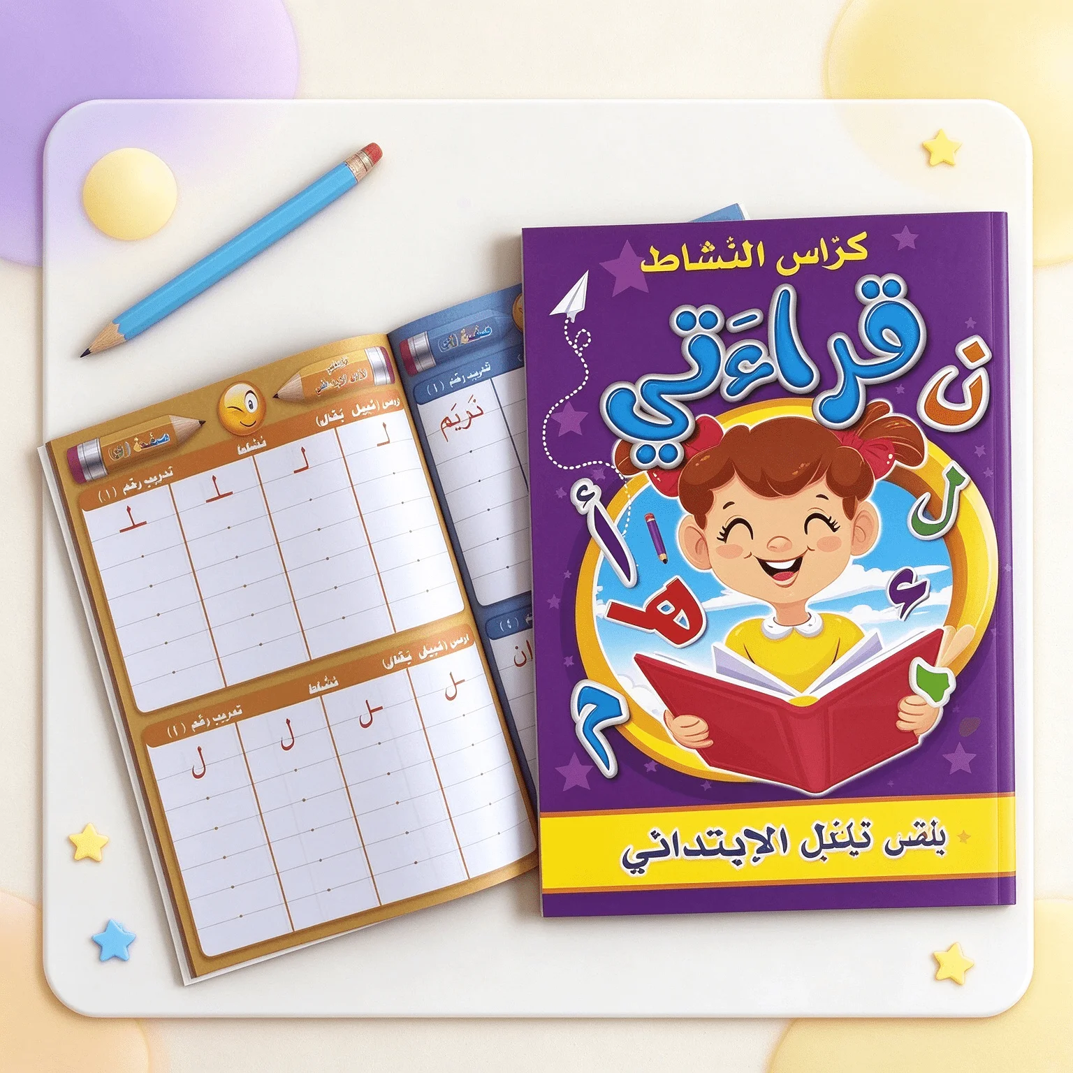 88-Page Arabic Alphabet Writing Workbook—An introductory writing workbook designed for beginners; suitable for classroom use.