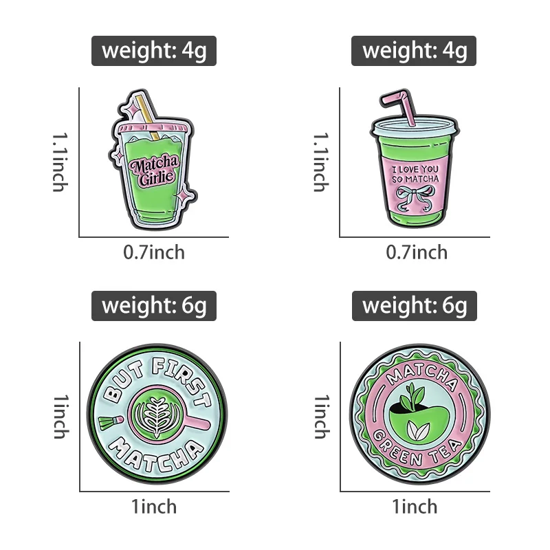 ماتشا بناتي المينا دبابيس أحبك جدا ماتشا دبابيس معدنية موضة شارة التلبيب على ظهره الملابس والمجوهرات هدية للأصدقاء