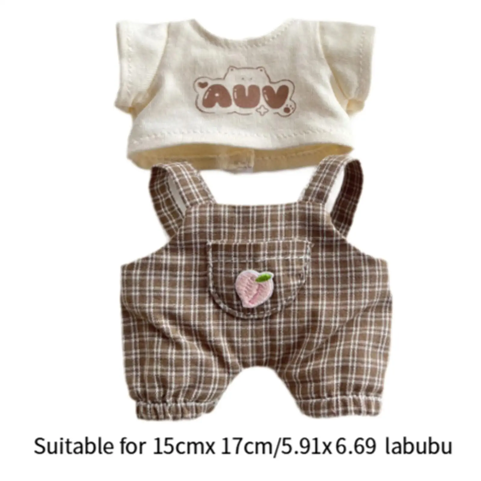 Cute Doll Clothing Set Removable Pants T Shirt Fashion Dress Up Miniature Toy Outfits for