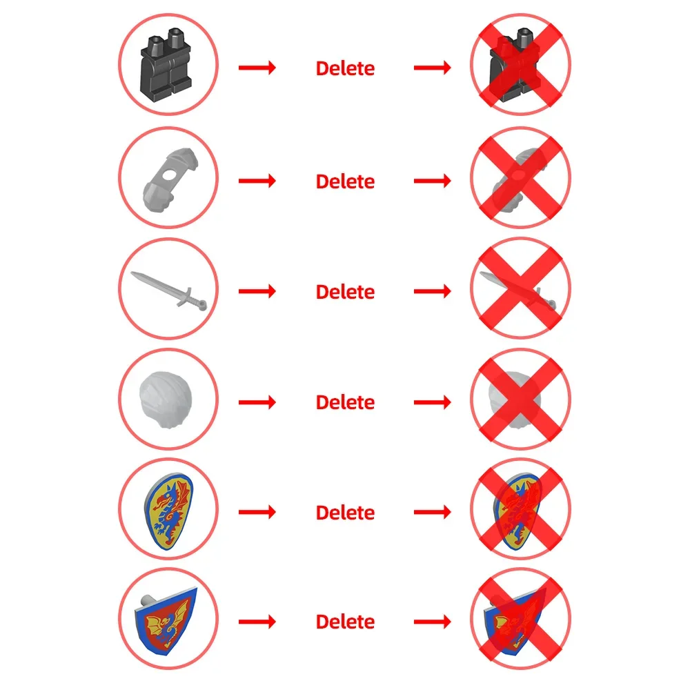 

MOC-218664 Black Knights Rose Castle Building Blocks