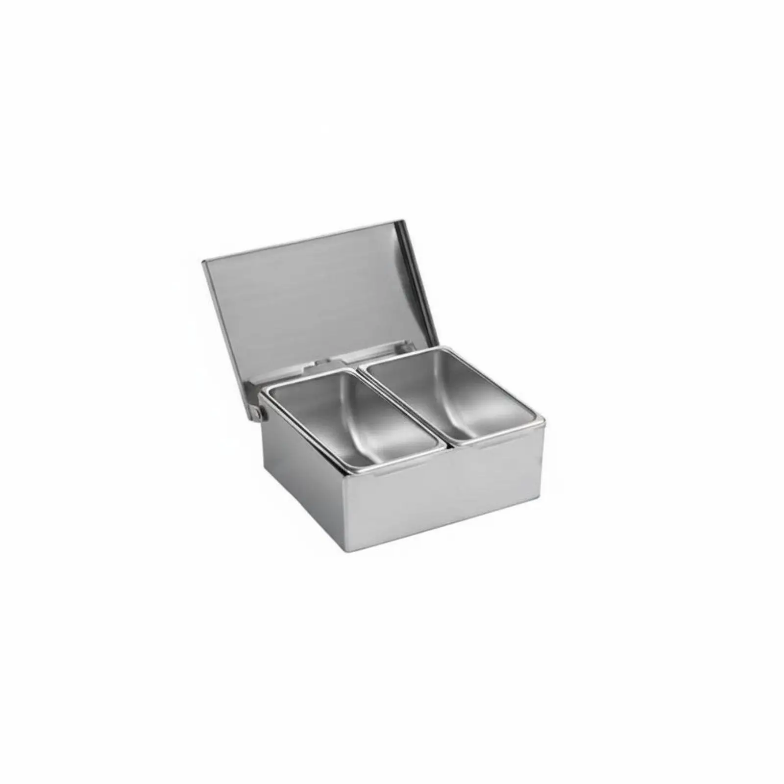 Stainless Steel Seasoning Box With Lid Stainless Steel Condiment Box Rolled Edge