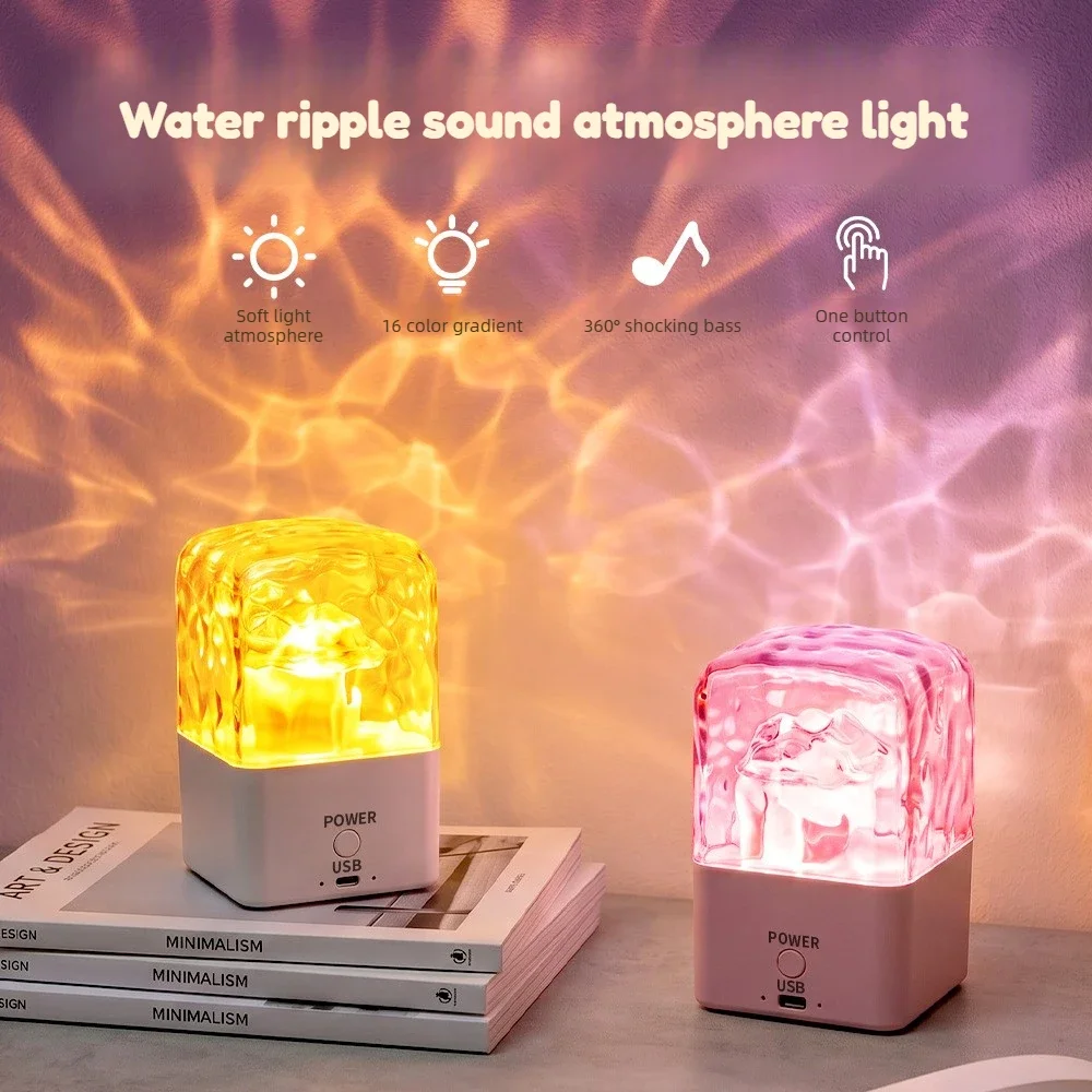 LED USB Powered Ambient Lamp RGB Dimmable Remote Control Bedroom Night Light for New Year Holiday Birthday Couple Christmas Gift