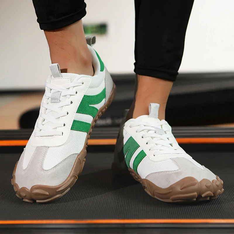 

Унисекс кроссовки с широким носком для тренировок, мужские и женские, дышащие, сетчатые, для походов и треккинга, спортивные, нескользящие, внедорожные, минималистичные кроссовки