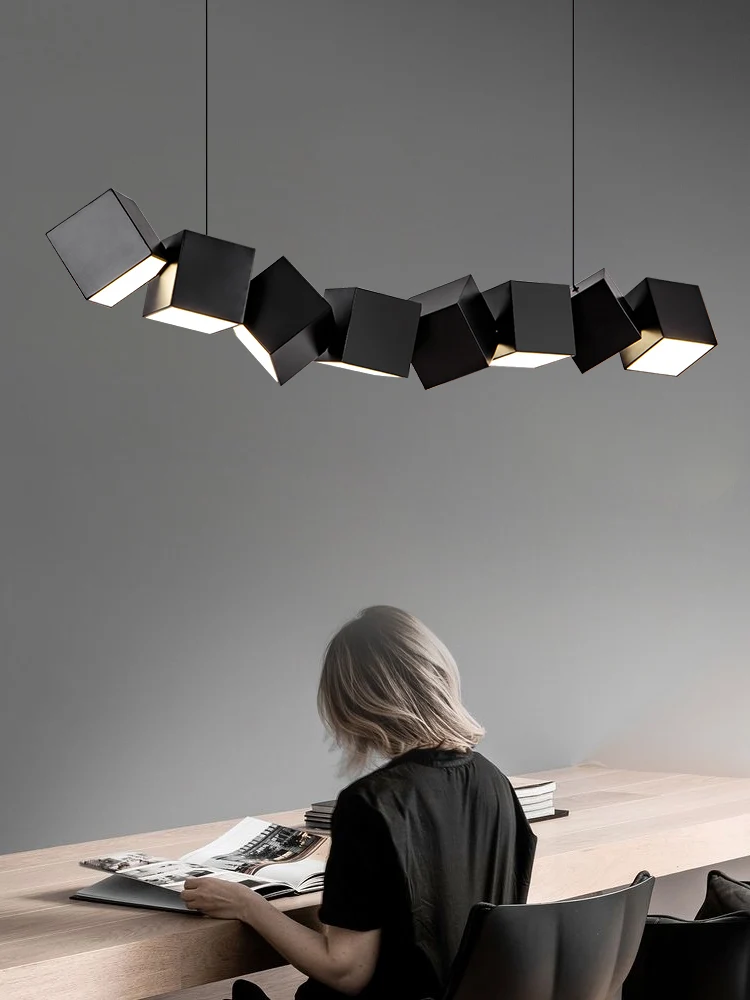 Modern Luxury Nordic Minimalism Chandelier Light Long Bar Dining Table Hanging Lamp Fashion Home Decor Indoor Pendant Lighting