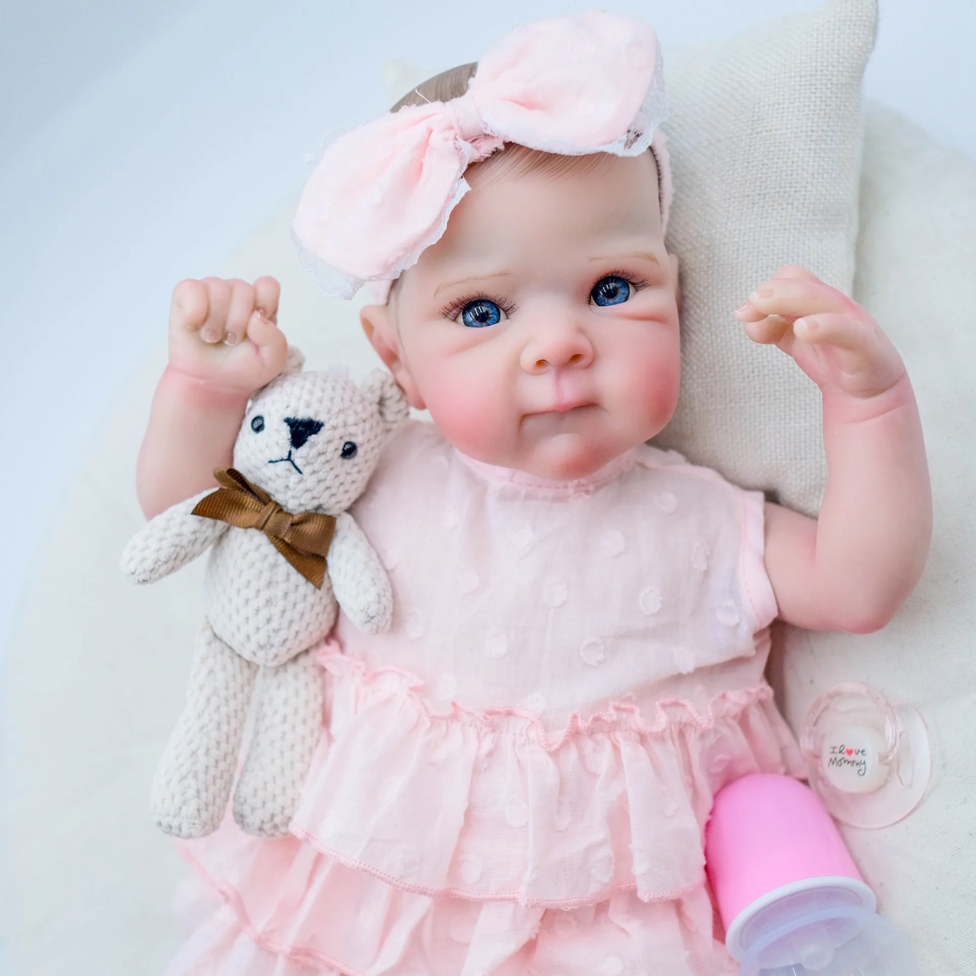 

48CM Bettie Reborn Baby Doll Gir Stuffed Body Silicone Vinyl Handmade Lifelike Real Alive Bebe Reborn Boneca