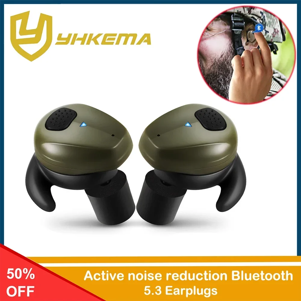 YHKEMA EB10 Electronic Shooter Ear Plugs with Noise Protection, Situational Awareness in-ear Earplugs for Shooting,Hunting,Range