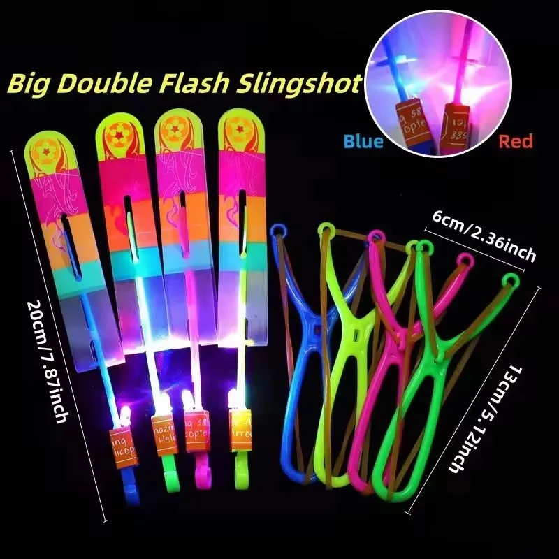 Funny Luminous Slingshot Flying Arrow LED Light Up Flashing Dragonfly Glow for Kids Party Toys Gift To Brighten The Sky