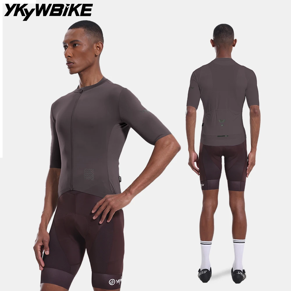 YKYWBIKE Мужской топ для выступлений UPF 50+, летняя велосипедная майка с короткими и длинными рукавами, дышащая велосипедная рубашка, велосипедная рубашка с рубашкой YKK MTB