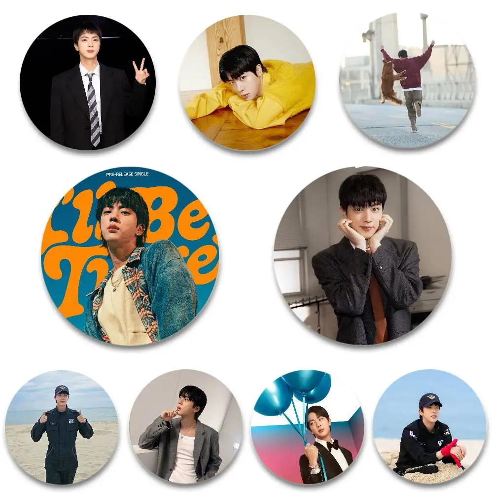 J-Jin Badges Anime Round Laser Badge Cartoon Brooch Clothes Backpack Accessories Lapel