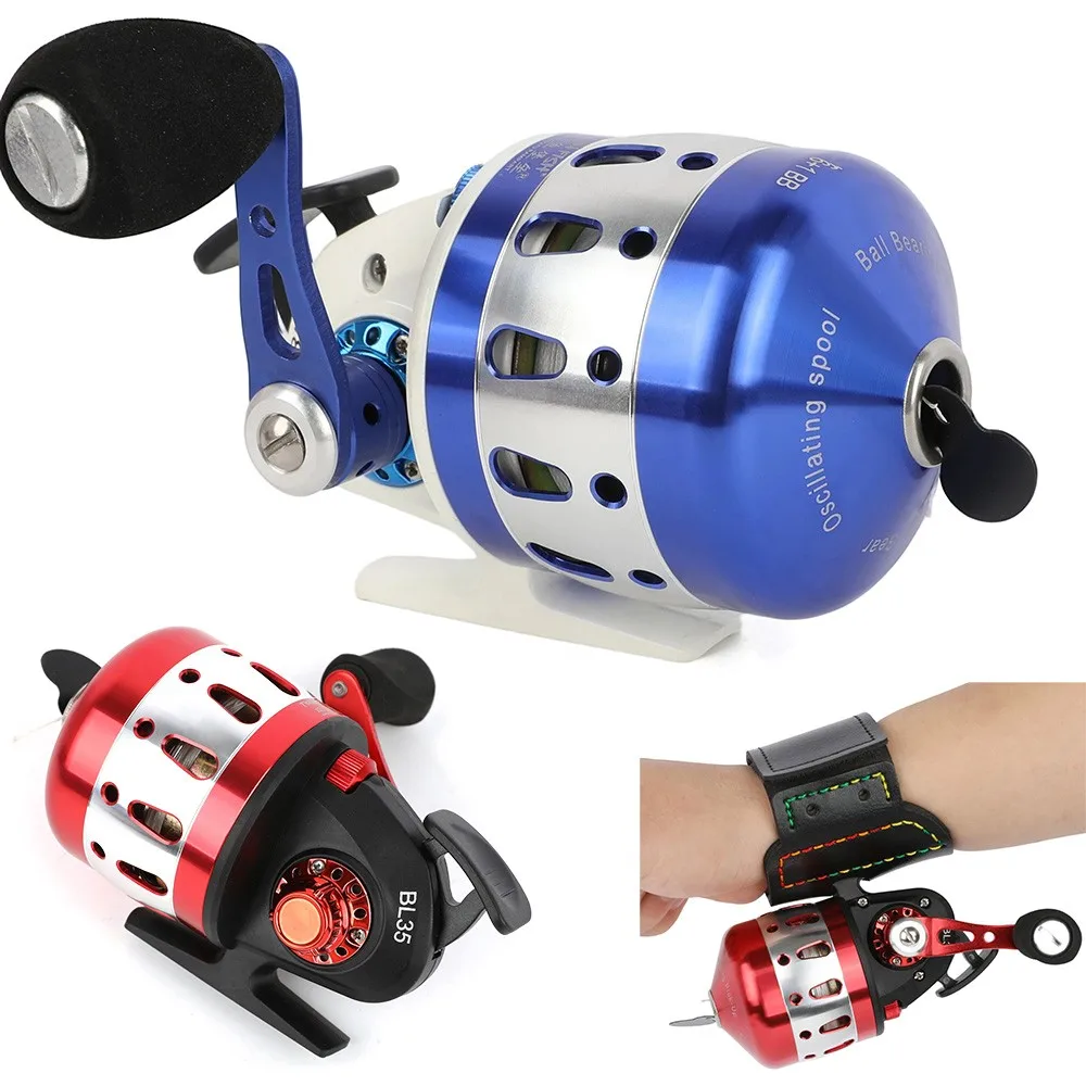 

Катушка для стрельбы из лука из нержавеющей стали Spincast, рогатка, передаточное число 3,6:1, левая/правая рука для уличного блочного лука, аксессуар