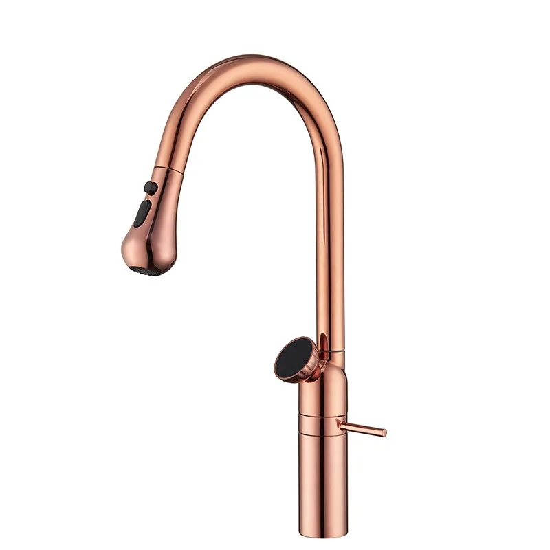 

Household Kitchen Pull-out Faucet Hot and Cold Washing Basin Sink Rotating Telescopic Faucet