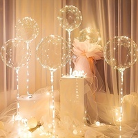 6 Led Luminous Transparent Balloons for Weddings, Birthdays, Bachelor Party (Battery Not Included), Valentine's Day, Anniversary